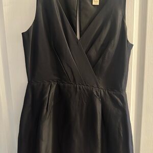 J. Crew Elegant Black Wrap Mini Dress